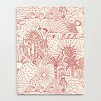 Hawaiian Hula Dancer Toile Red Notebook Gallery Image 4