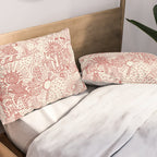 Hawaiian Hula Dancer Toile Red Pillow Sham Gallery Image 2