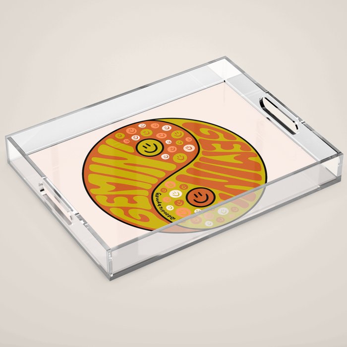 Gemini Yin Yang Acrylic Tray Gallery Image 1