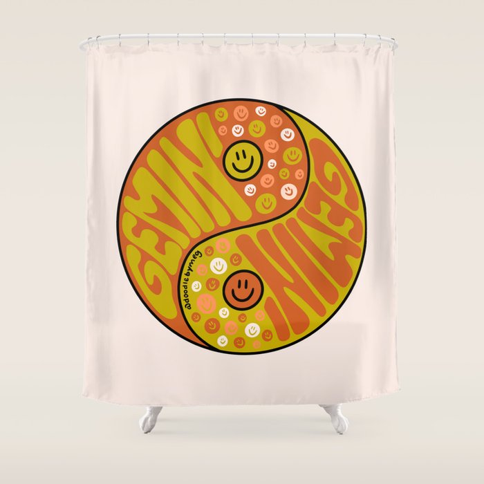 Gemini Yin Yang Shower Curtain Gallery Image 1
