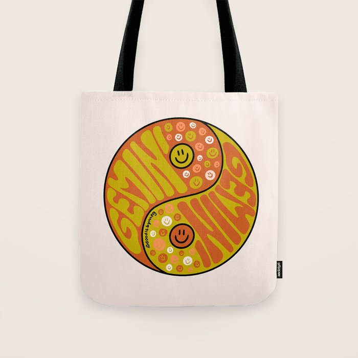 Gemini Yin Yang Tote Bag Gallery Image 1