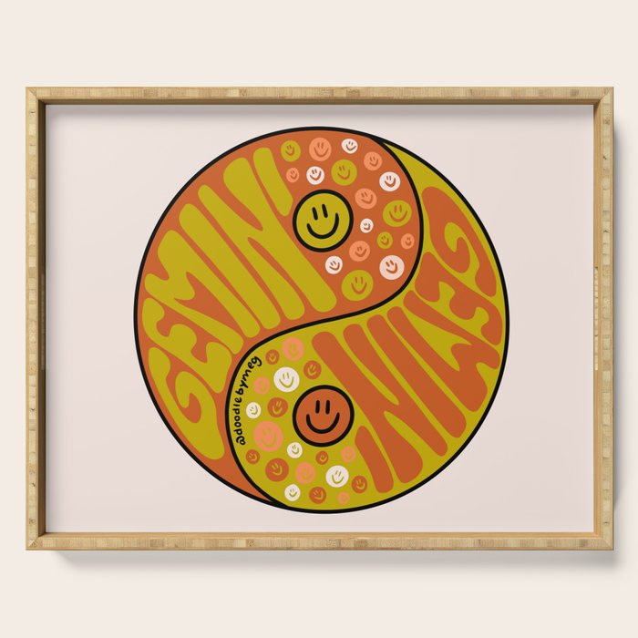 Gemini Yin Yang Serving Tray Gallery Image 1