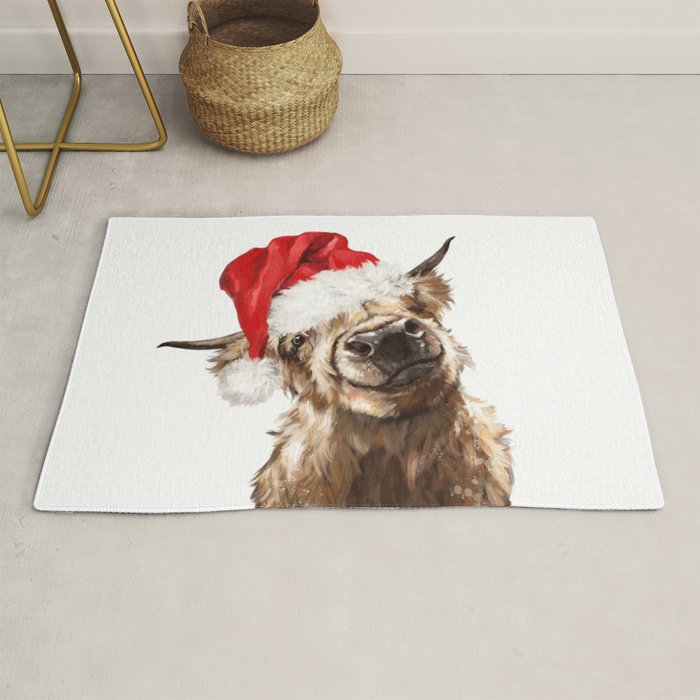 Christmas Highland Cow Rug Gallery Image 1