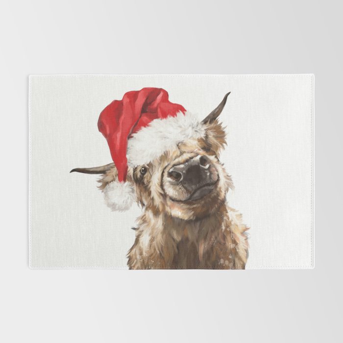 Christmas Highland Cow Rug Gallery Image 2