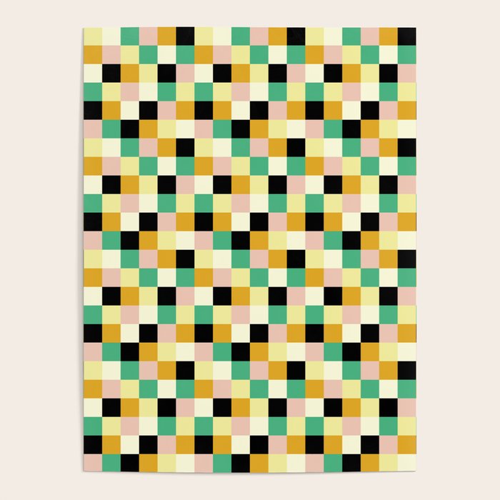 Bold Colorful Checks Pattern - Small XXXIII Poster Gallery Image 4