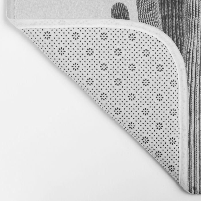Desert Cactus BW Bath Mat Gallery Image 2