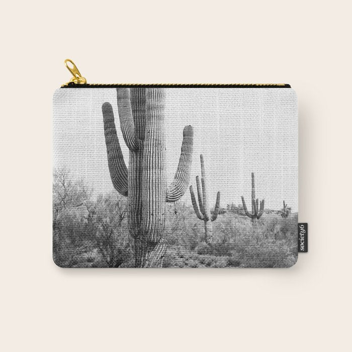 Desert Cactus BW Carry All Pouch Gallery Image 1