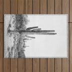 Desert Cactus BW Outdoor Rug Gallery Image 1