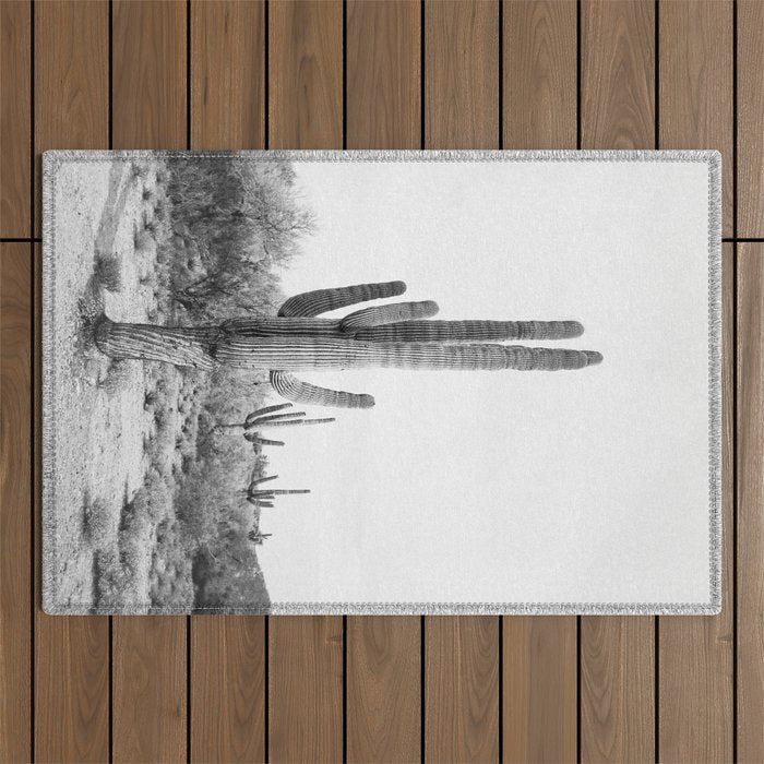 Desert Cactus BW Outdoor Rug Gallery Image 1