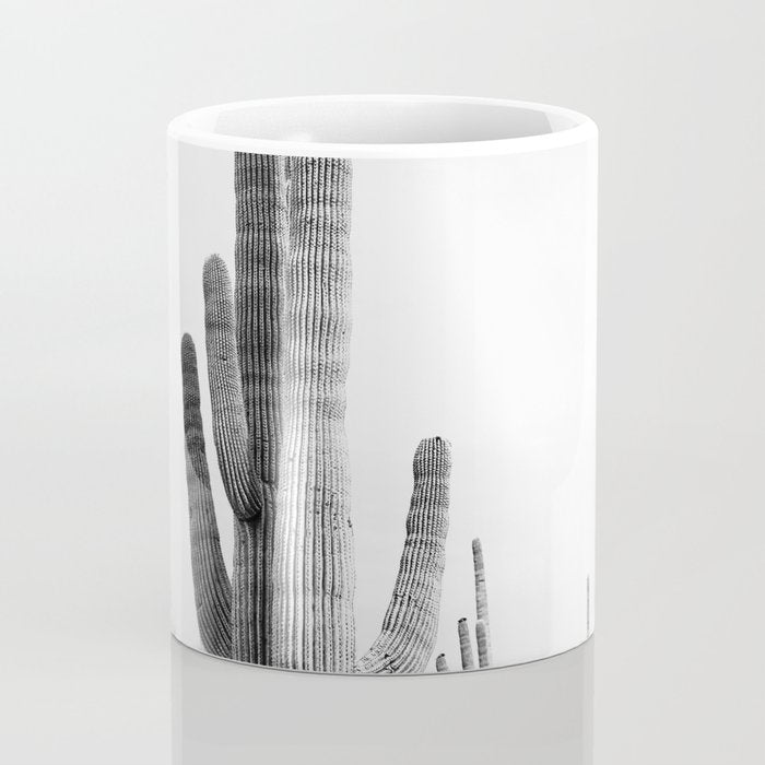 Desert Cactus BW Coffee Mug Gallery Image 4