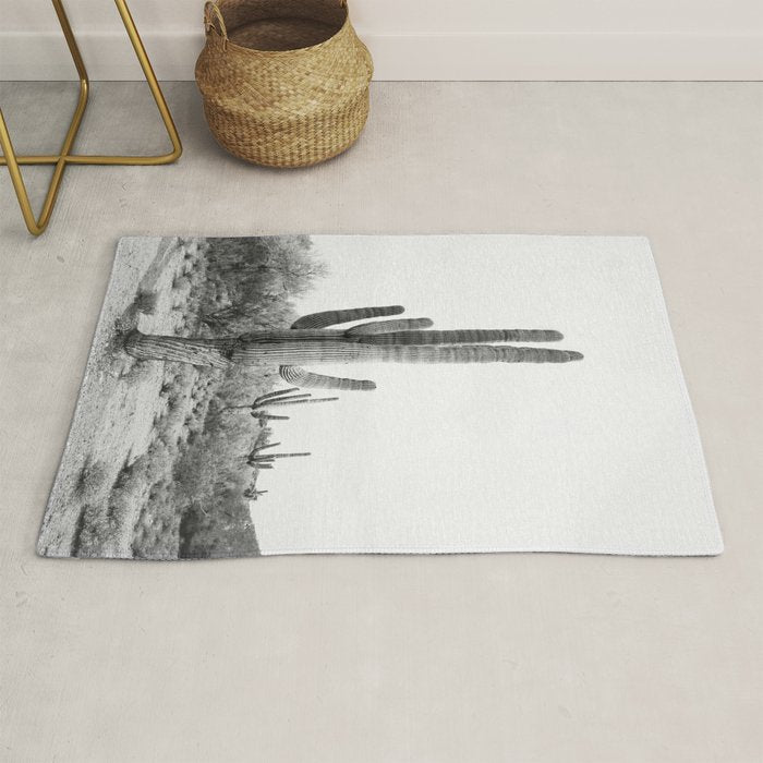 Desert Cactus BW Rug Gallery Image 1