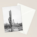 Desert Cactus BW Stationery Card Gallery Image 2