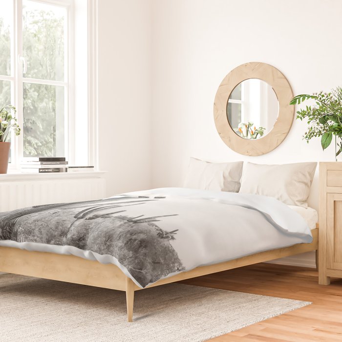 Desert Cactus BW Duvet Cover Gallery Image 2