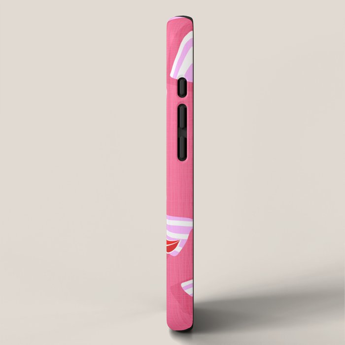 Ditsy Kitsch Ribbons and bows 2. Watermelon Pink and Red iPhone Case Gallery Image 2