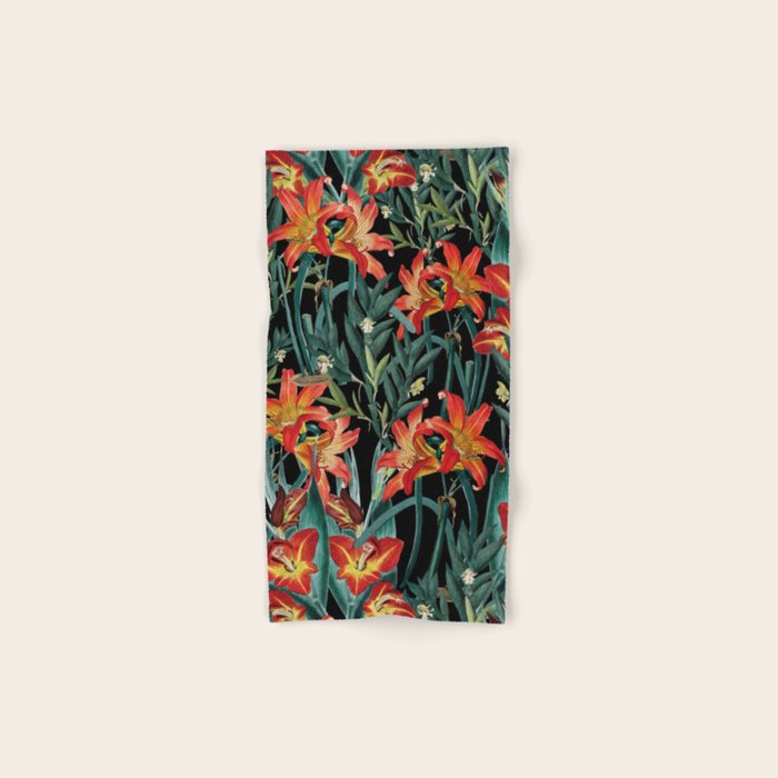 Botanical Night Garden Bath Towel Gallery Image 1