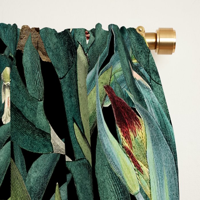 Botanical Night Garden Window Curtain Gallery Image 2