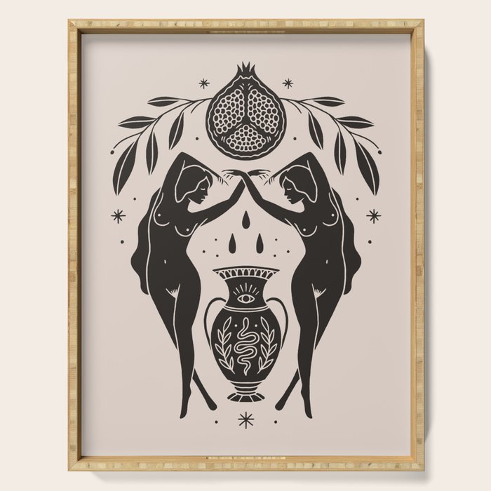 Persephone - Black Serving Tray Gallery Image 1