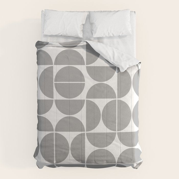 Mid Century Modern Geometric 04 Grey Comforter Gallery Image 1