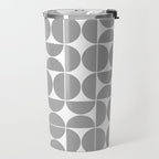 Mid Century Modern Geometric 04 Grey Travel Mug Gallery Image 2