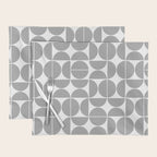 Mid Century Modern Geometric 04 Grey Placemat Gallery Image 1