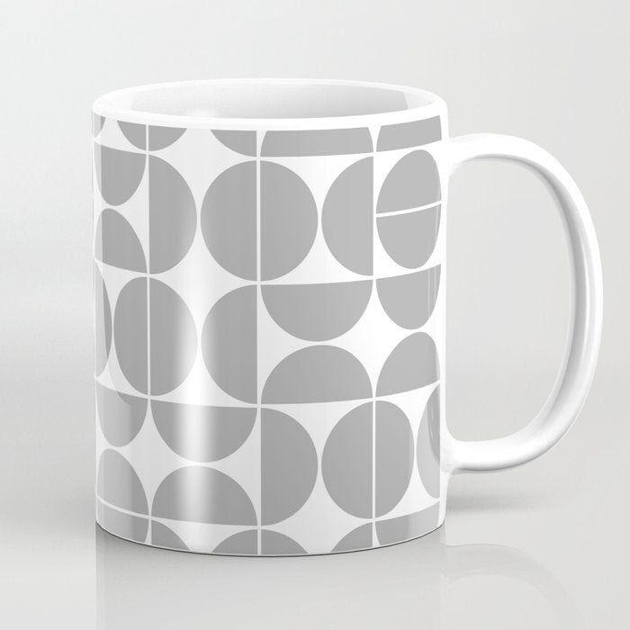 Mid Century Modern Geometric 04 Grey Coffee Mug Gallery Image 1