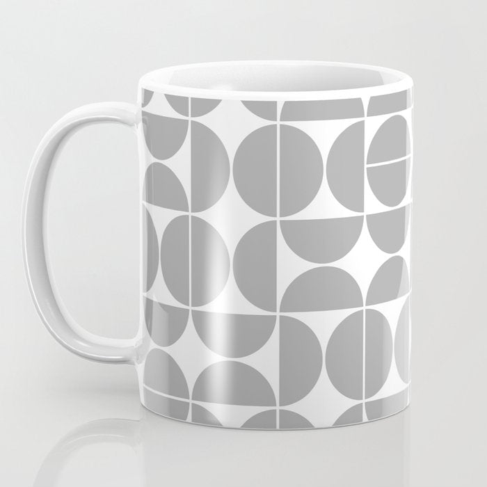 Mid Century Modern Geometric 04 Grey Coffee Mug Gallery Image 3