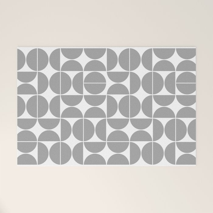 Mid Century Modern Geometric 04 Grey Welcome Mat Gallery Image 1