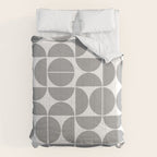 Mid Century Modern Geometric 04 Grey Comforter Gallery Image 6