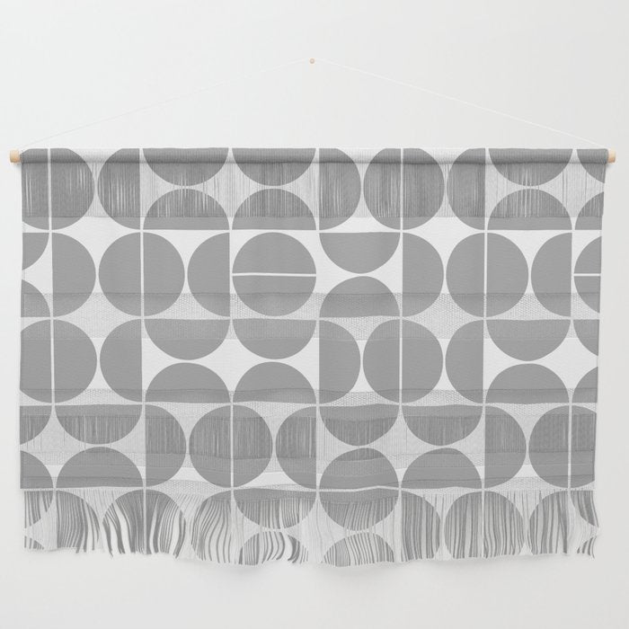 Mid Century Modern Geometric 04 Grey Wall Hanging Gallery Image 1