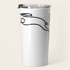 Picasso - Rabbits Line Drawing, Animals Sketch Travel Mug Gallery Image 3