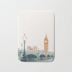 Thames Sunrise - London England Travel Photography Bath Mat Gallery Image 1