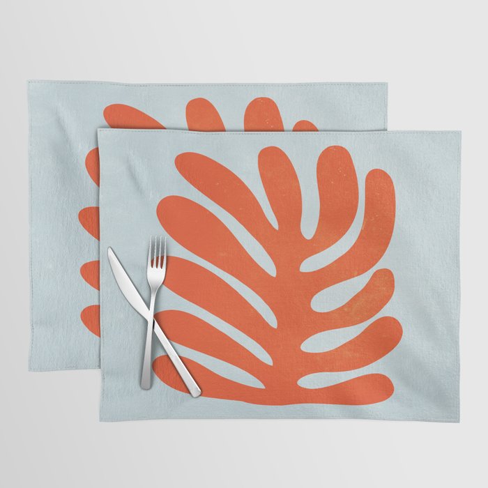Fire Red: Wild Leaf | Matisse Foliage Paper Cutouts 01 Placemat Gallery Image 1