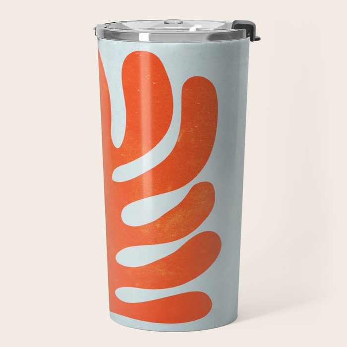 Fire Red: Wild Leaf | Matisse Foliage Paper Cutouts 01 Travel Mug Gallery Image 2