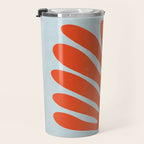 Fire Red: Wild Leaf | Matisse Foliage Paper Cutouts 01 Travel Mug Gallery Image 3