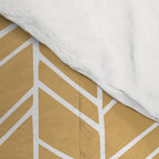 Rustic Herringbone in Mustard Yellow Comforter Gallery Image 4