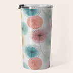 Abstract Dandelion Print in Retro Colors Travel Mug Gallery Image 3