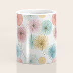 Abstract Dandelion Print in Retro Colors Coffee Mug Gallery Image 4