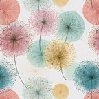 Abstract Dandelion Print in Retro Colors Coffee Mug Gallery Image 2