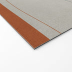 Burnt Orange Navy Abstract Shapes Welcome Mat Gallery Image 2