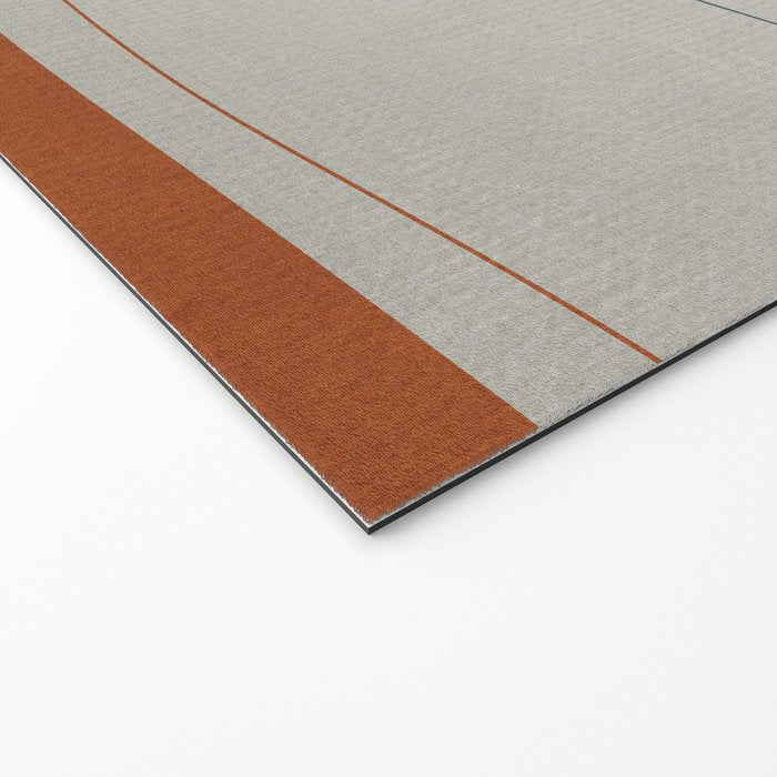 Burnt Orange Navy Abstract Shapes Welcome Mat Gallery Image 2