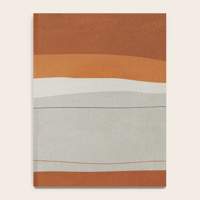 Burnt Orange Navy Abstract Shapes Notebook Gallery Image 4