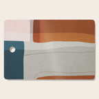 Burnt Orange Navy Abstract Shapes Cutting Board Gallery Image 1
