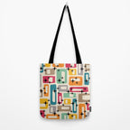 Retro Mid Century Modern Abstract Tote Bag Gallery Image 2