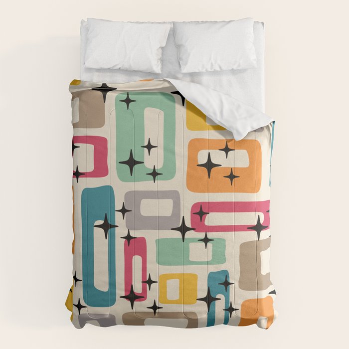 Retro Mid Century Modern Abstract Comforter Gallery Image 6