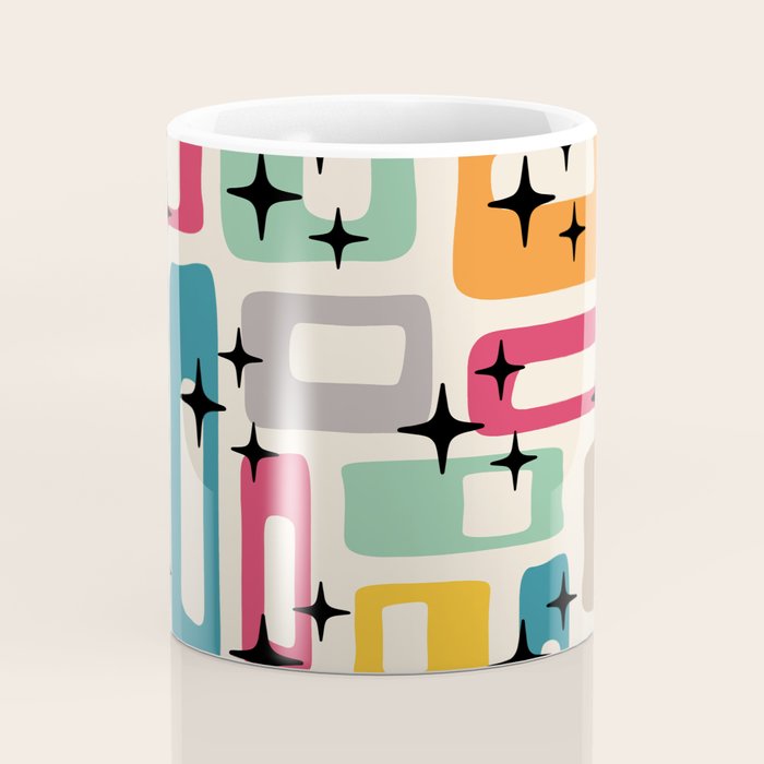 Retro Mid Century Modern Abstract Coffee Mug Gallery Image 4