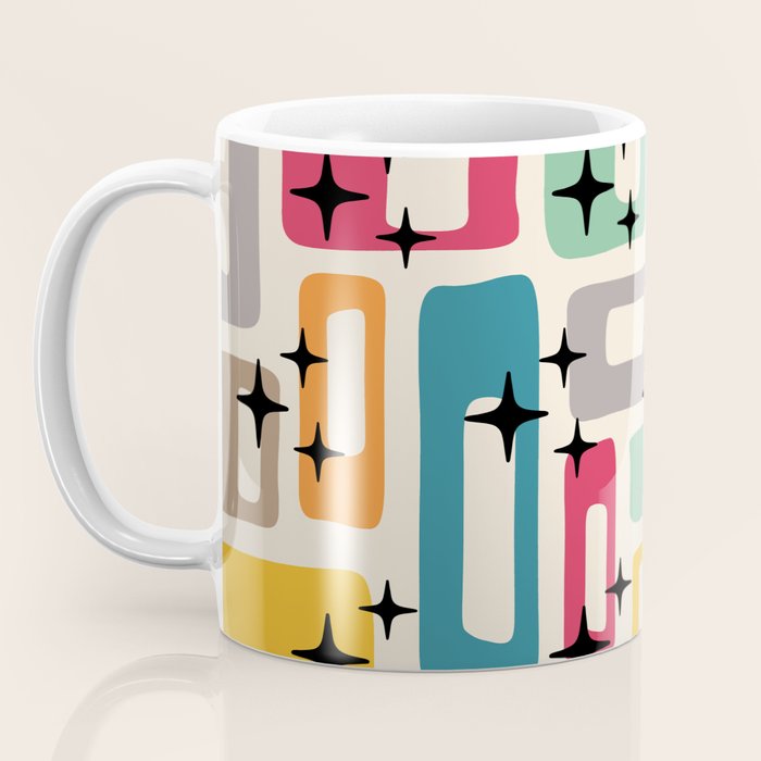 Retro Mid Century Modern Abstract Coffee Mug Gallery Image 3