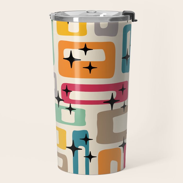 Retro Mid Century Modern Abstract Travel Mug Gallery Image 2