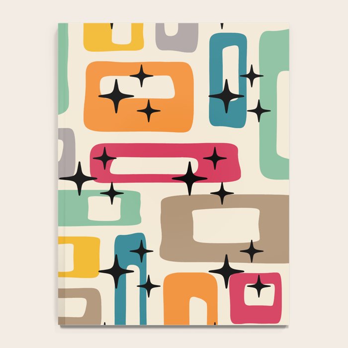Retro Mid Century Modern Abstract Notebook Gallery Image 4
