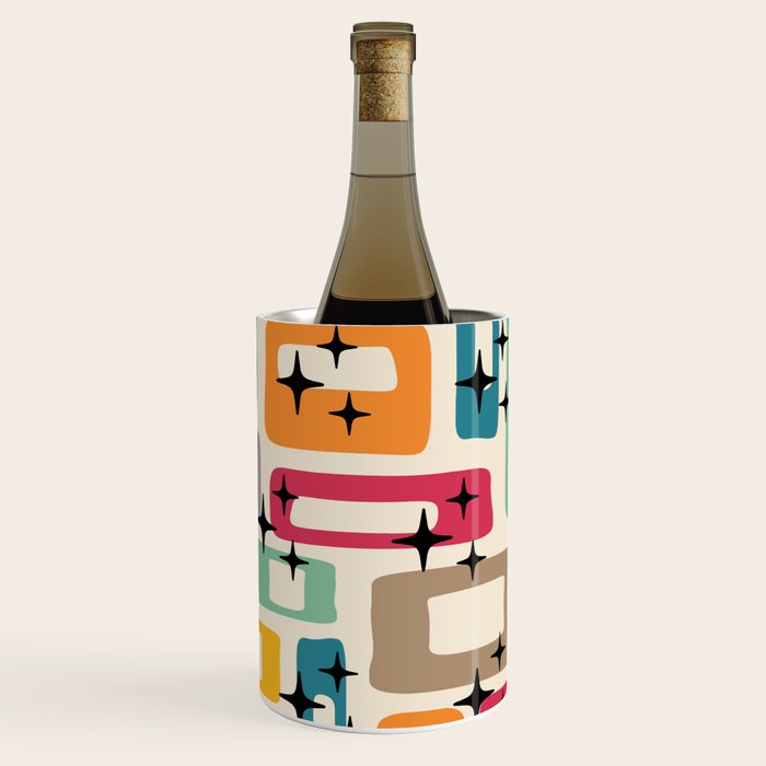Retro Mid Century Modern Abstract Wine Chiller Gallery Image 3
