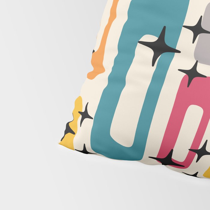 Retro Mid Century Modern Abstract Pillow Sham Gallery Image 4